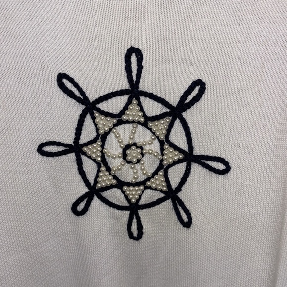 Leau Vive Vintage Nautical Sweater Large - Picture 2 of 10